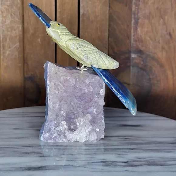Amethyst Stone Parrot